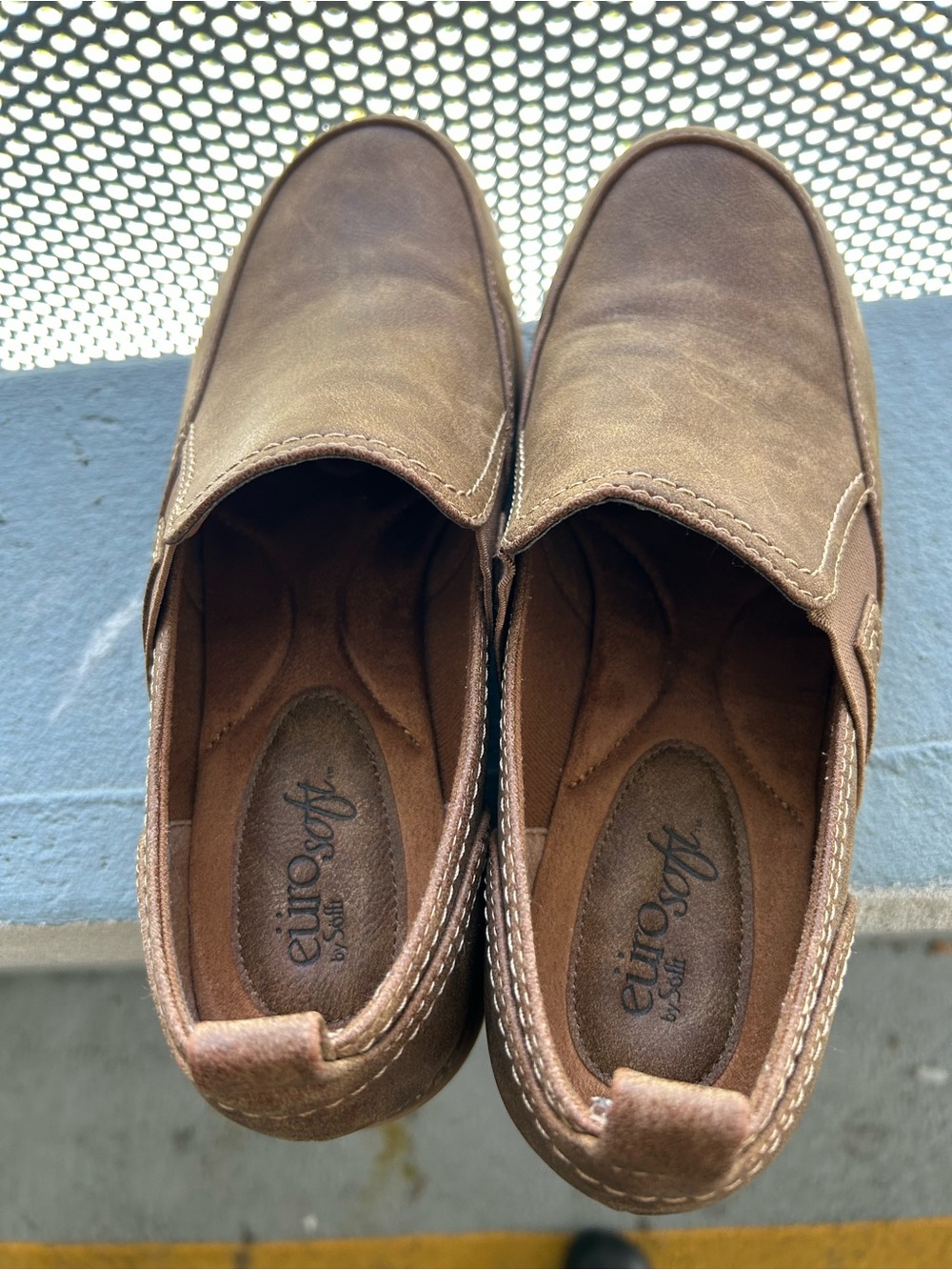 Sofft Men's Slip-On Loafers in Brown Leather